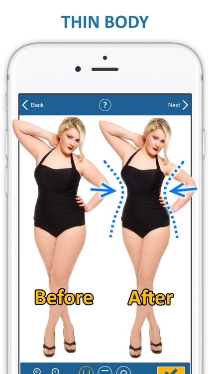 Make me thin or fat body booth