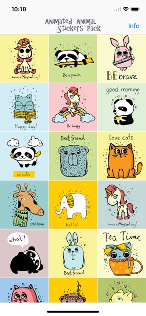 Animated Animal Stickers Pack