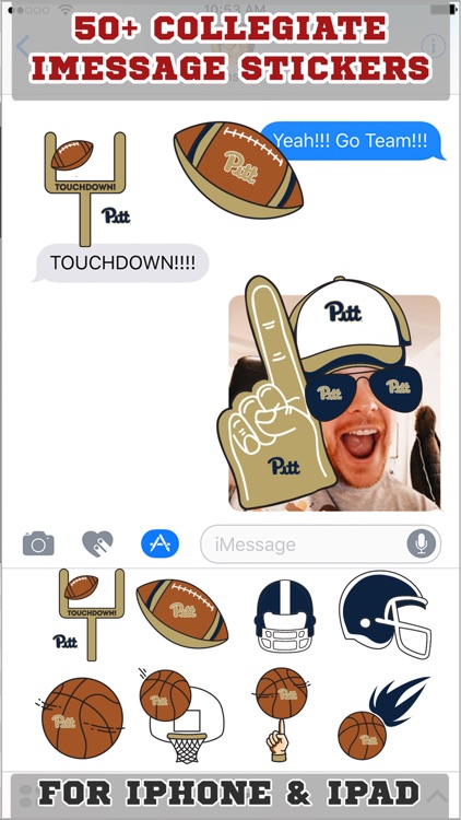 Pittsburgh Panthers Stickers PLUS for iMessage