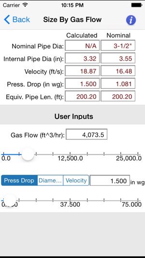 HVAC Pipe Sizer - Gas Low(圖3)-速報App