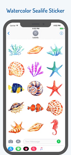 Watercolor Sea Life Emojis(圖2)-速報App