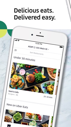 uber eats food delivery on the app store screenshots