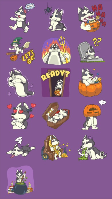 Playful Husky Halloween screenshot 3