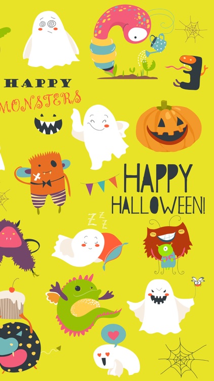Happy Monsters Halloween Stkrs