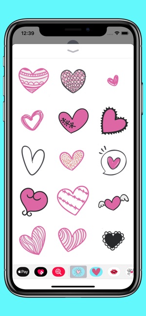 Hand drawn valentine hearts(圖4)-速報App