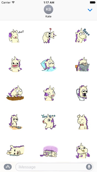 Noisy and Cute Unicorn Sticker screenshot 2