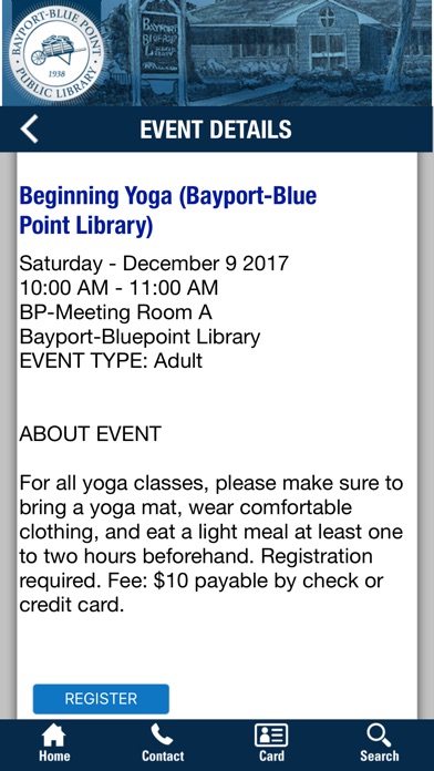 Bayport-Blue Point Library screenshot 2