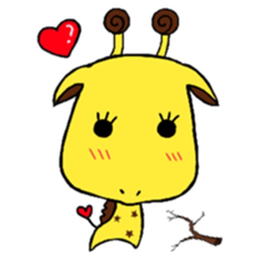 Giraffe with Big Head Sticker icon