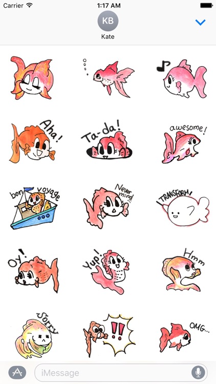 Cute Goldfish FishMoji Sticker