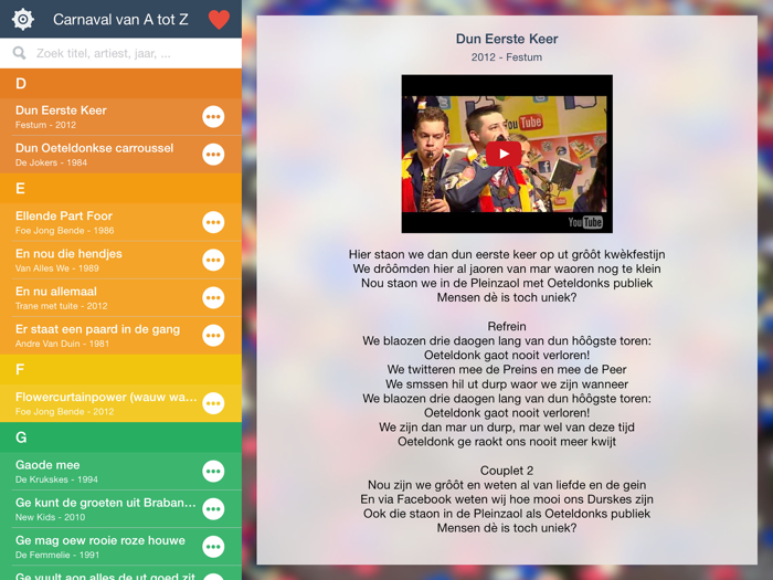 Zangbuukske for Carnaval