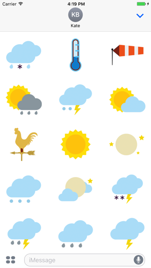 Weather sticker pack for iMessage(圖1)-速報App