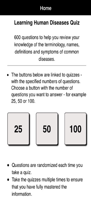 Learning Human Diseases Quiz