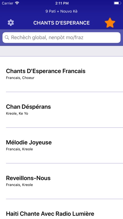 Chants D'Esperance