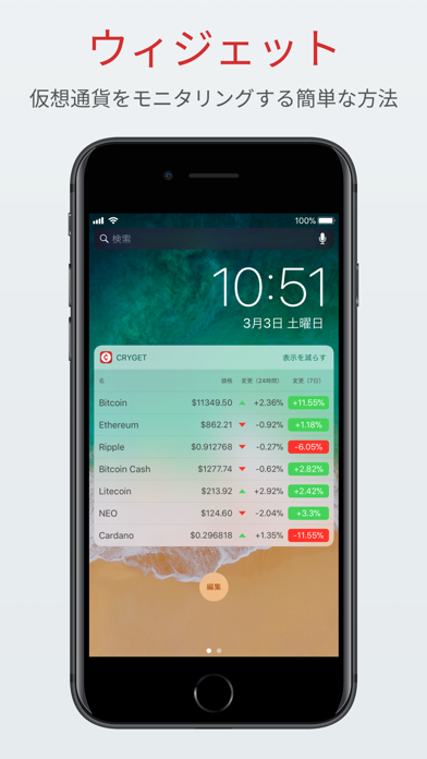 Cryget- 仮想通貨ウィジェット screenshot1