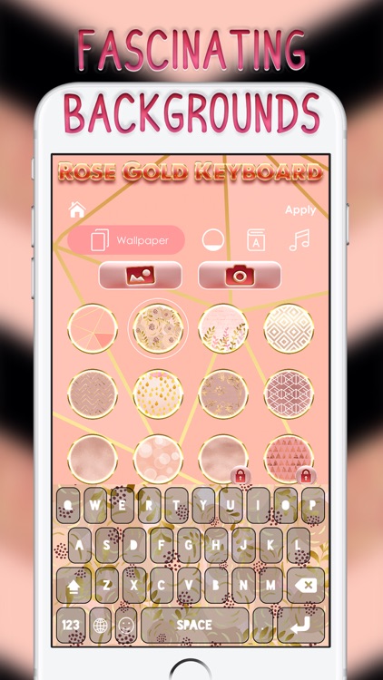 Rose Gold Keyboard Themes