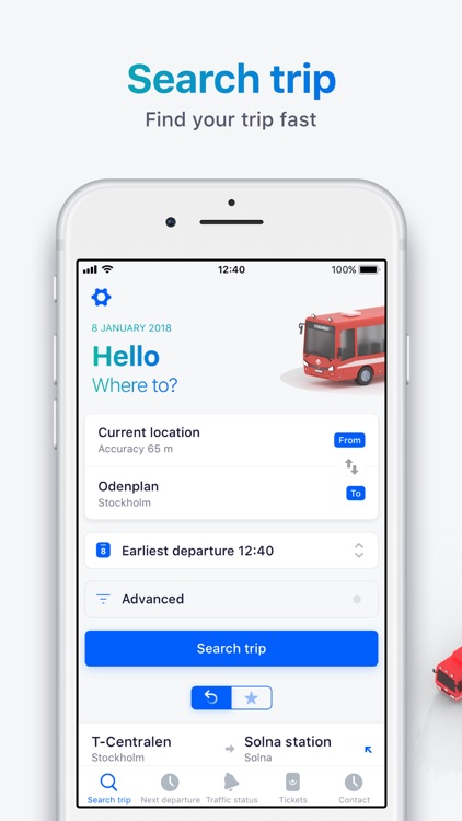 Res i STHLM:SL journey planner