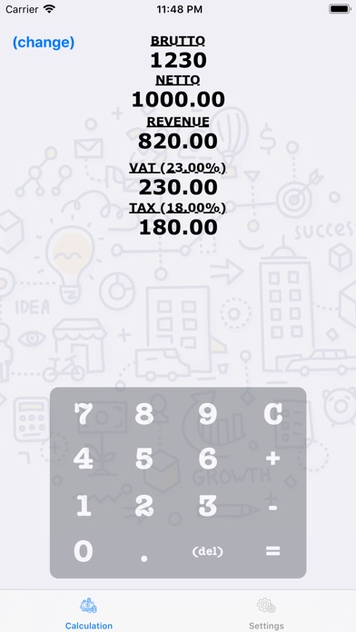 myProfit - tax calc screenshot 2