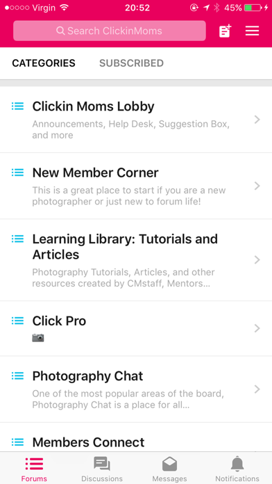 Clickin Moms Member Forum App review screenshots