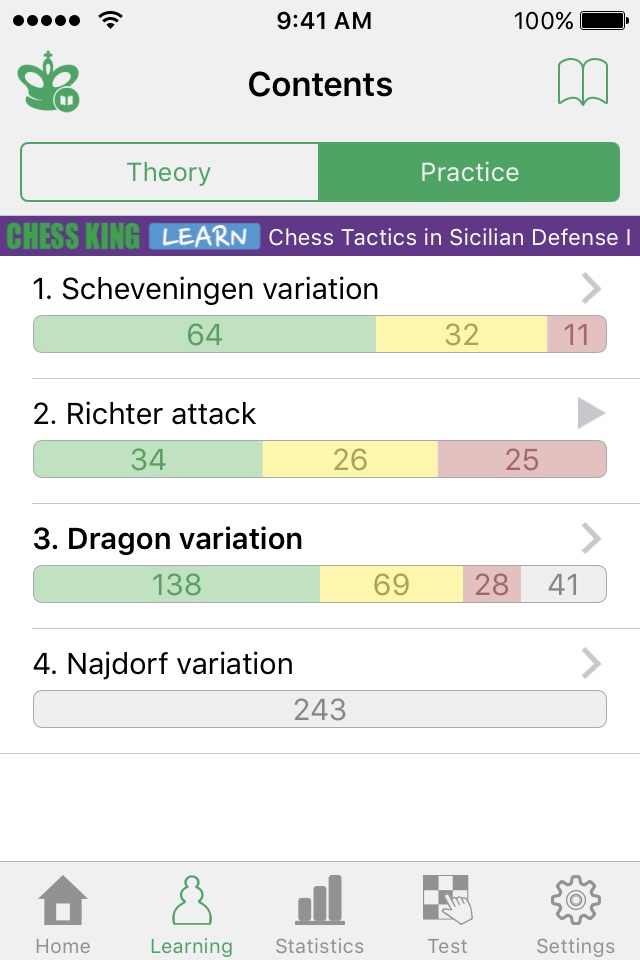 Chess Tactics. Sicilian Def. 1 screenshot 3