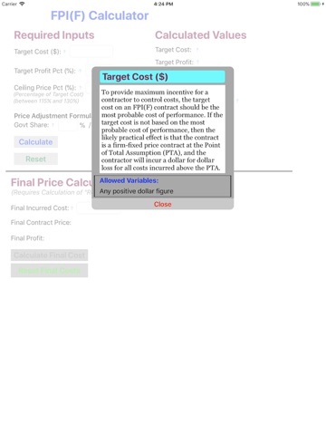 FPIF Calculator screenshot 3