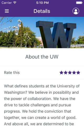 University of Washington Tours screenshot 2