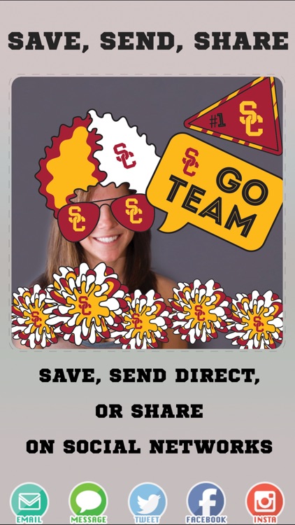 USC Trojans PLUS Selfie Stickers screenshot-3