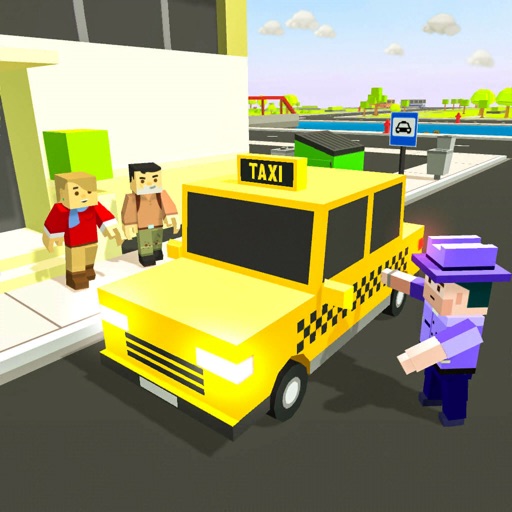 Blocky City Taxi Simualtor iOS App