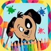 Dogs cats paint coloring book