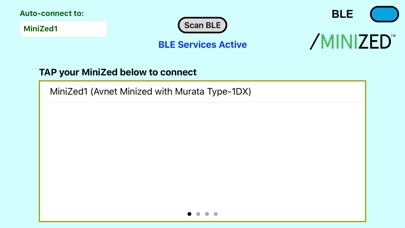 Avnet MiniZed BLE screenshot 2