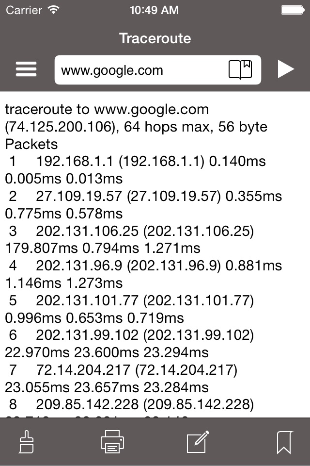 iNet - Ping, Port, Traceroute screenshot 2