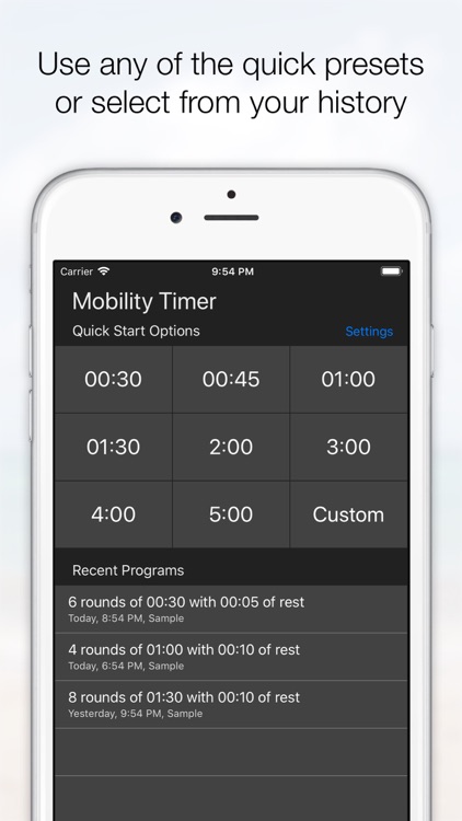 Mobility Timer