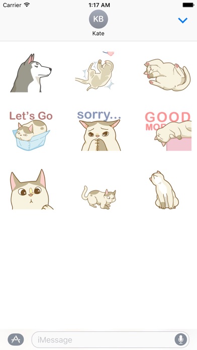 Animated Lazy Cat Sticker screenshot 2