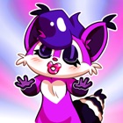 Love Stickers: Astro Squirrel Violet