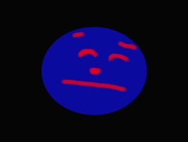one sticker of a unhappy face