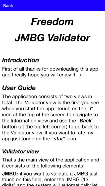 Freedom JMBG Validator