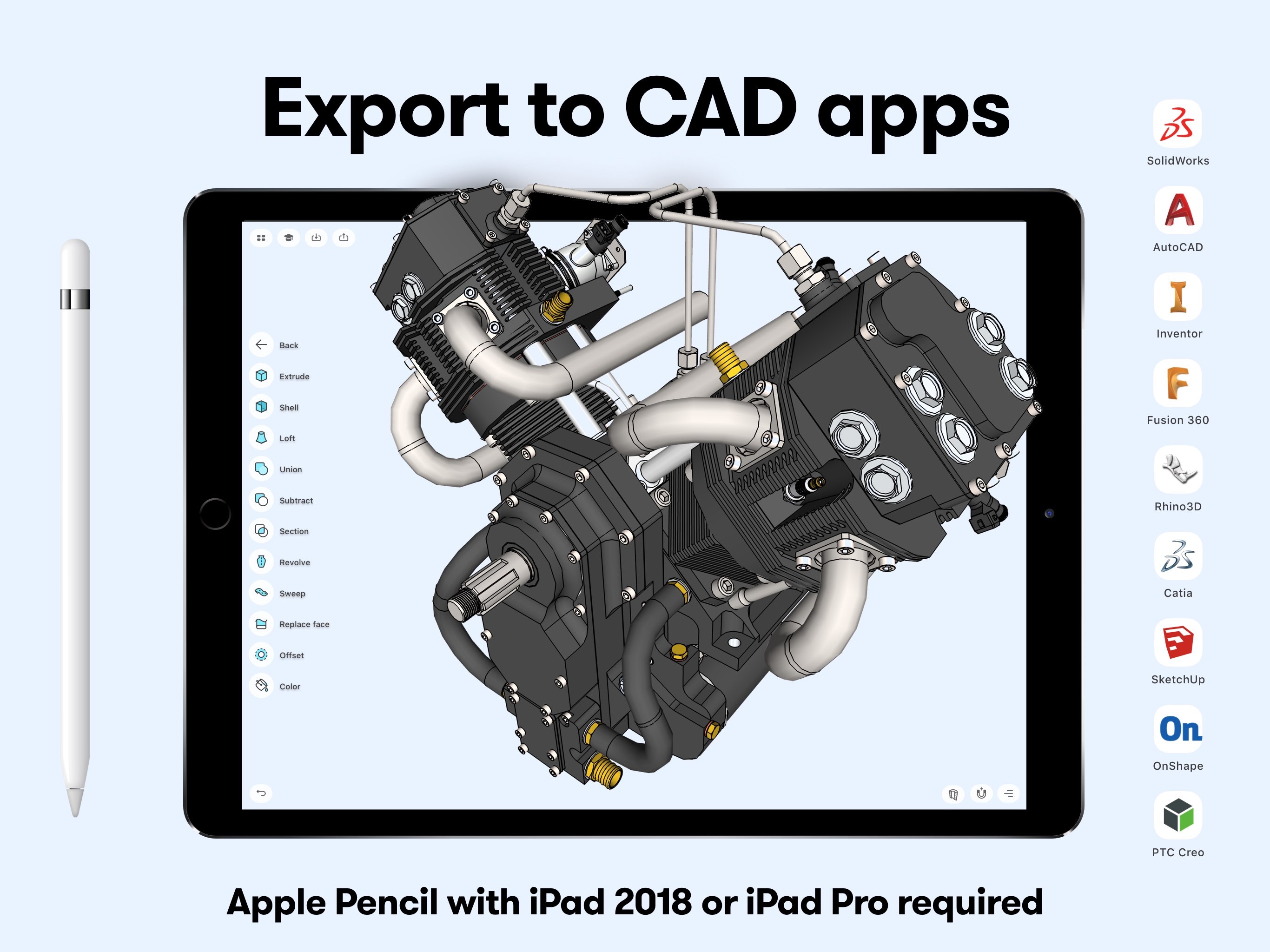 Screenshot do app Shapr: 3D modeling CAD