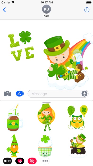 St.Patrick Lucky Green Sticker screenshot 2