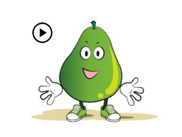 Animated Green Pear Stickers