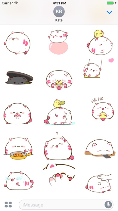 Cat Fat Animated Stickers screenshot 3