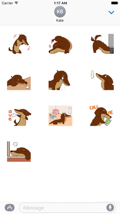 Chocolate Dachshund Dog - WeenieMoji Emoji Sticker