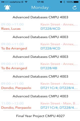 DIT Timetable screenshot 2