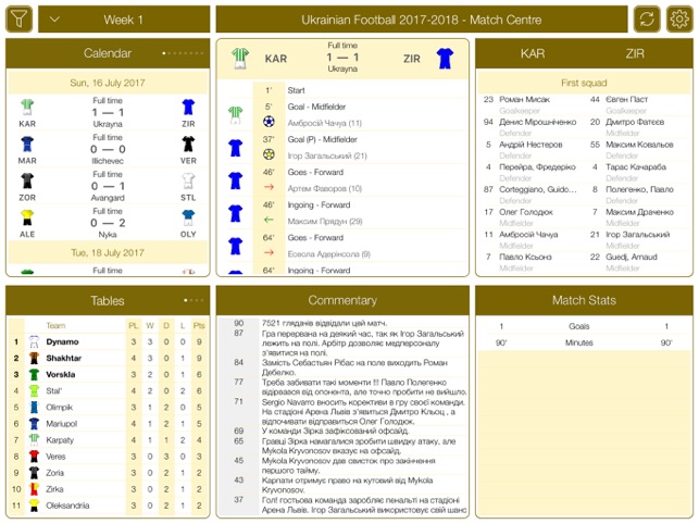 UKR Football UPL 2017-2018 MC