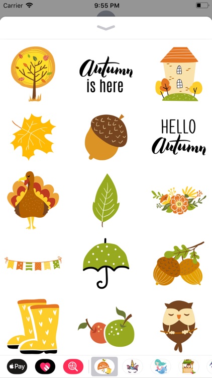 Hello Happy Autumn Stickers