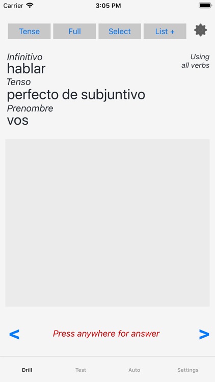 Verbos - Spanish Verb Trainer