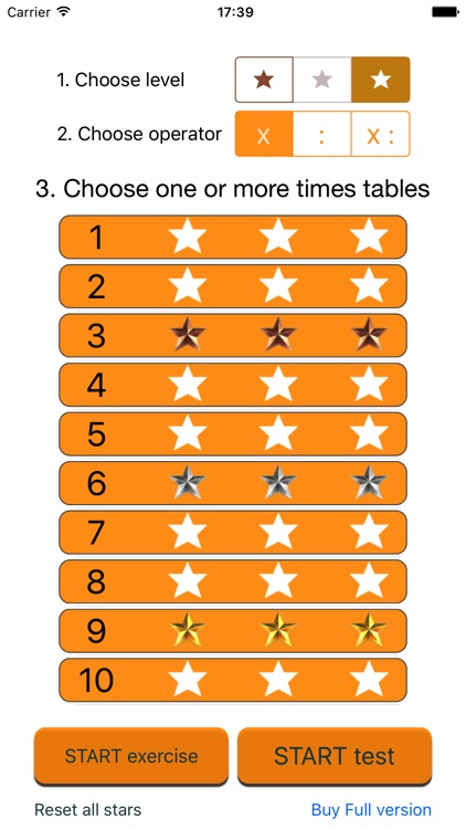 Simple Times Table Game