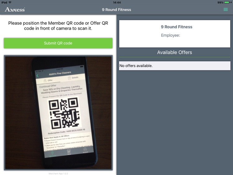 Merchant App - Axxess for iPad