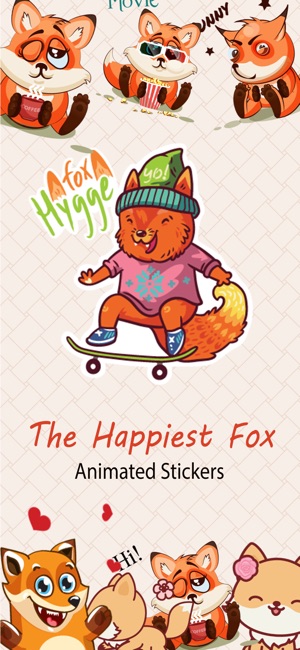 Cute Fox Stickers(圖1)-速報App