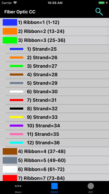 Fiber Optic Color Code