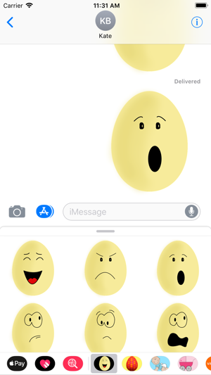 Yellow Egg Face Sticker Pack(圖3)-速報App