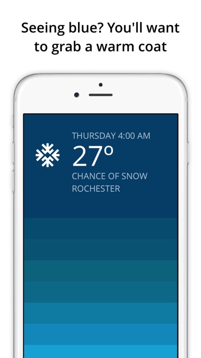 Blue - Beautifully minimal weather forecast Screenshot 3